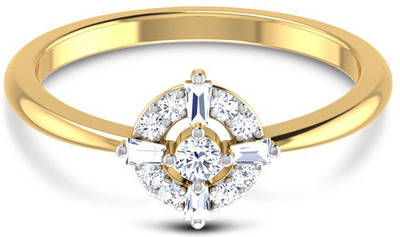 28% OFF on JacknJewel Stylish Circular Diamond Gold 18K White Gold Plated 18 K Ring