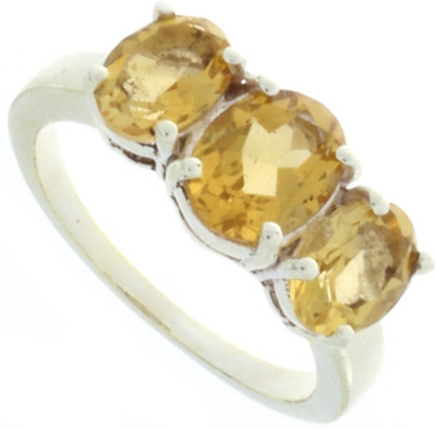55% OFF on 925 Silver Silver Citrine Sterling Silver Plated Ring 55% OFF on 925 Silver Silver Citrine Sterling Silver Plated Ring