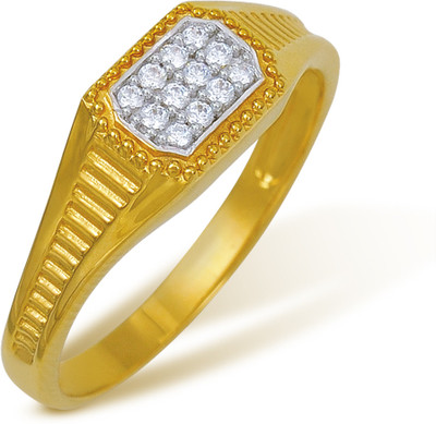 Ishtaa Gold Cubic Zirconia 18 K Ring