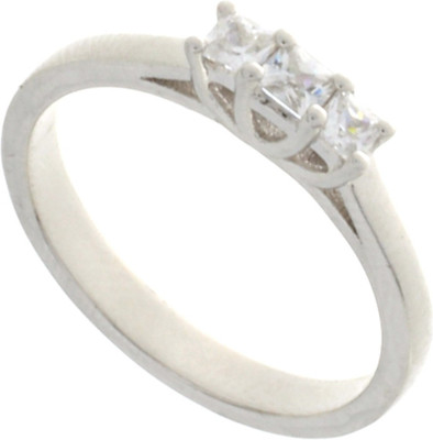 55% OFF on 925 Silver Silver Zircon Sterling Silver Plated Ring