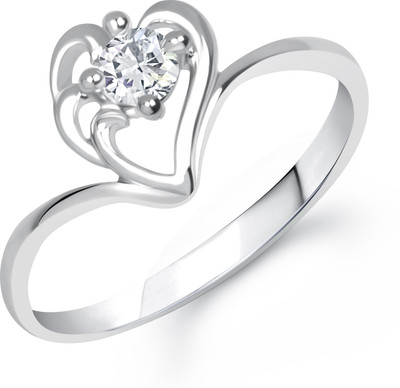 74% OFF on Meenaz Hole In The Heart Alloy Ring