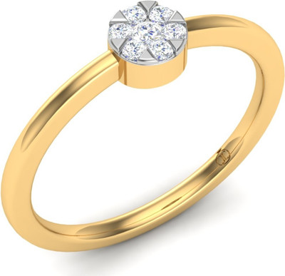 30% OFF on Theme Jewels Casual LR-0056, Certified Real Diamond & 18Kt Hallmarked Yellow Gold Diamond 18 K Ring