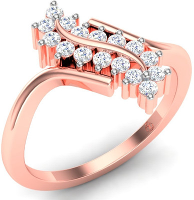 29% OFF on Theme Jewels Casual LR-0055, Certified Real Diamond & 14Kt Hallmarked Pink Gold Diamond 14 K Ring
