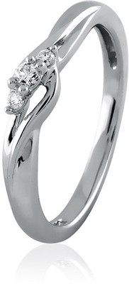 26% OFF on Velvetcase Simple Trio Diamond Ring White Gold 18K White Gold Plated 18 K Ring