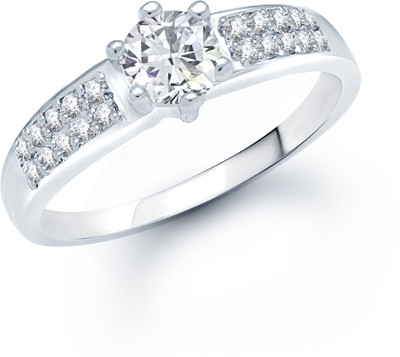 83% OFF on VK Jewels VK Jewels Well Design Rhodium Plated CZ Ring Alloy Cubic Zirconia Rhodium Plated K Ring