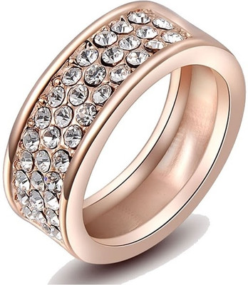 68% OFF on Kaizer Jewelry Alloy Cubic Zirconia 18K Rose Gold Plated Ring