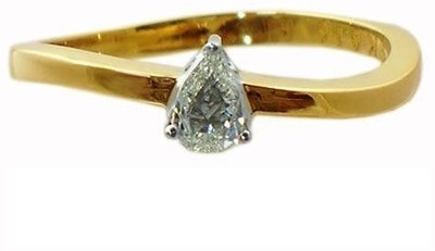 15% OFF on Aaditya Diamonds Solitaire Sterling Silver Diamond Sterling Silver Plated Ring