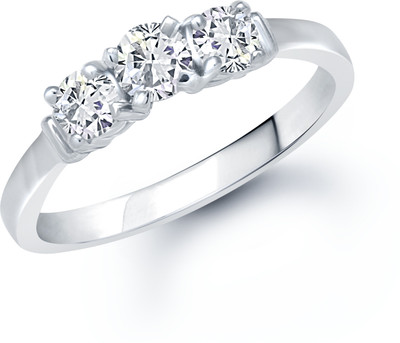 65% OFF on VK Jewels Three Stone Rhodium Plated CZ Solitaire Alloy Cubic Zirconia Rhodium Plated K Ring 65% OFF on VK Jewels Three Stone Rhodium Plated CZ Solitaire Alloy Cubic Zirconia Rhodium Plated K Ring