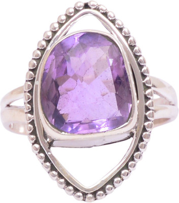 46% OFF on Rubera Silver Amethyst Ring