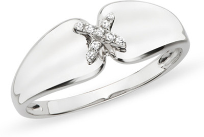 39% OFF on Amogh Jewels Queen Sterling Silver Diamond 14K White Gold Plated Ring