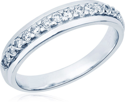 50% OFF on Navvya Sterling Silver Cubic Zirconia Rhodium Plated Ring