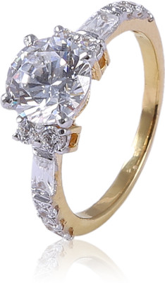Jisha Gold Cubic Zirconia 14 K Ring