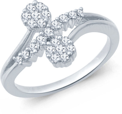 50% OFF on Navvya Sterling Silver Rhodium Plated Ring
