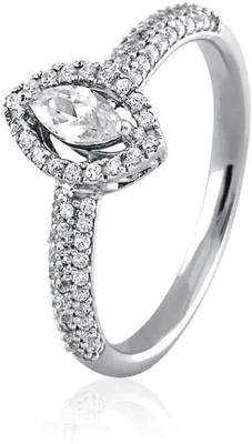 10% OFF on Velvetcase Marquise Diamond Frame White Gold 18 K Ring