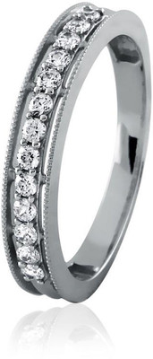 23% OFF on Velvetcase Classic Vintage Diamond Eternity Band White Gold 18 K Ring