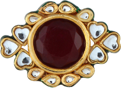 Aadi Creations Hearts Alloy Yellow Gold Plated Ring