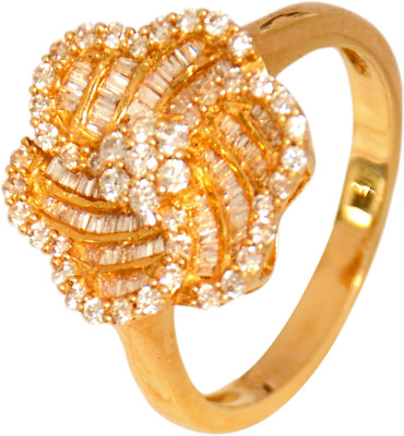 15% OFF on Rakam Gold Diamond 18K White Gold Plated 18 K Ring