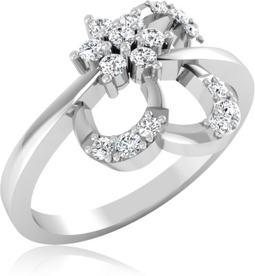 31% OFF on Forevercarat Silver Diamond Sterling Silver Plated Ring