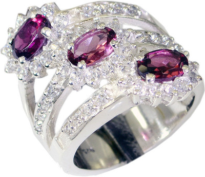 20% OFF on Riyo Unique Garnet Sterling Silver Garnet Ring
