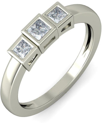 10% OFF on BlueStone The Trida White Gold Diamond 18K White Gold Plated 18 K Ring