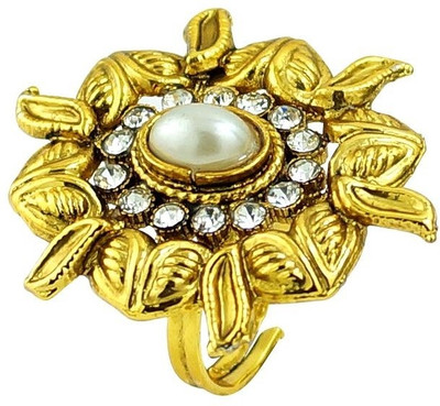 62% OFF on R S Jewels Gold Plated Latest Treand Alloy 22K Yellow Gold Plated Ring