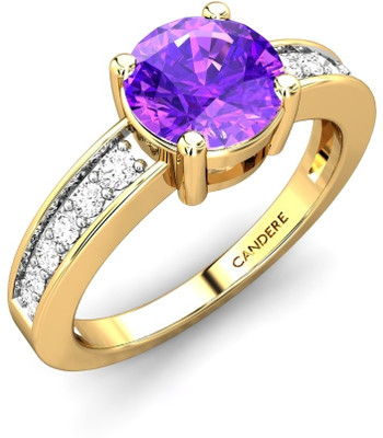 20% OFF on Candere Zipporah Amethyst Yellow Gold Amethyst Rhodium Plated 14 K Ring 20% OFF on Candere Zipporah Amethyst Yellow Gold Amethyst Rhodium Plated 14 K Ring