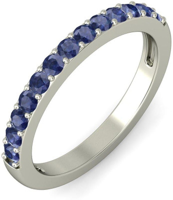 BlueStone The Ayusha White Gold Sapphire 18K White Gold Plated 18 K Ring