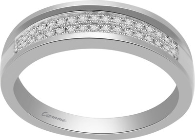 50% OFF on Ciemme 0.30 CT 2-Row Accent Sterling Silver Cubic Zirconia Ring