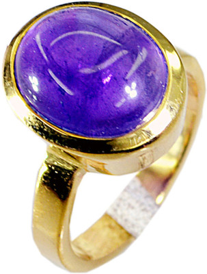 26% OFF on Riyo Shapelystar Amethyst Copper Amethyst 18K Yellow Gold Plated Ring