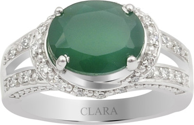 41% OFF on Clara The Fanila Sterling Silver Swarovski Crystal Rhodium Plated Ring