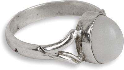 Silverwala Silver Moonstone Ring
