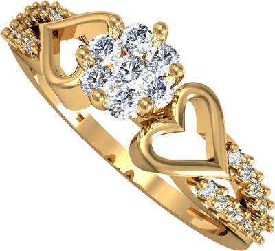 30% OFF on Saanvi Jewel Valentine's Day Yellow Gold Diamond 18 K Ring