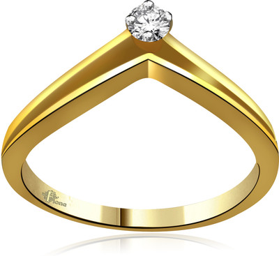 43% OFF on Fiona Moissanite Gold 18K Yellow Gold Plated 18 K Ring