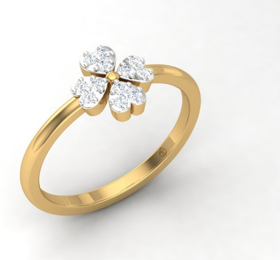 30% OFF on Theme Jewels Heart LR-0010, Certified Real & 14Kt Hallmarked Yellow Gold Diamond 14K Yellow Gold Plated 14 K Ring