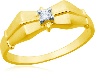 60% OFF on Mirrar Sterling Silver Diamond Yellow Gold Plated Ring
