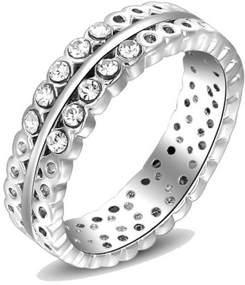 60% OFF on Kaizer Jewelry Alloy Cubic Zirconia 18K White Gold Plated Ring