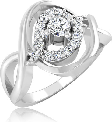 31% OFF on Forevercarat Cosmic Swirl Silver Diamond Sterling Silver Plated Ring