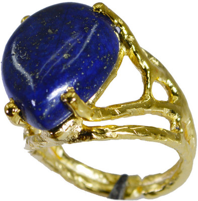 24% OFF on Riyo Allustar Lapis Lazuli Copper Lapis Lazuli 18K Yellow Gold Plated Ring