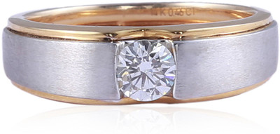 Jisha Men's Love Band Gold Diamond 14 K Ring Jisha Men's Love Band Gold Diamond 14 K Ring