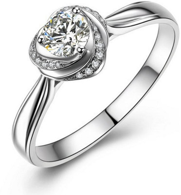 50% OFF on Kiara Jewellery Heart Solitaire Sterling Silver Ring