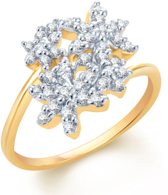72% OFF on Sukkhi Fine Alloy Cubic Zirconia 18K Yellow Gold, Rhodium Plated Ring
