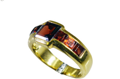 20% OFF on Riyo Pleasingstar Garnet Copper Garnet 18K Yellow Gold Plated Ring