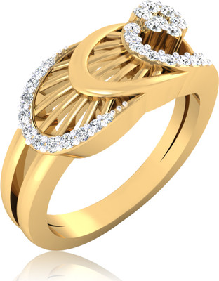 31% OFF on Forevercarat Tiara Silver Diamond 14K Yellow Gold Plated Ring