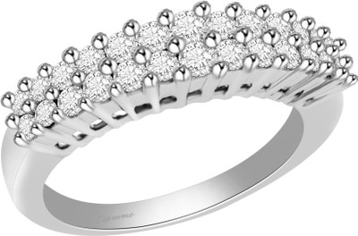 50% OFF on Ciemme 1.48 CT 2-Row Accent Bridal Sterling Silver Cubic Zirconia Ring