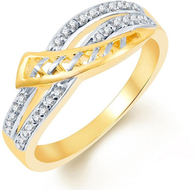 72% OFF on Sukkhi Classy Alloy Cubic Zirconia 18K Yellow Gold, Rhodium Plated Ring