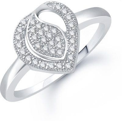 75% OFF on VK Jewels Rhodium plated CZ Alloy Cubic Zirconia Rhodium Plated K Ring