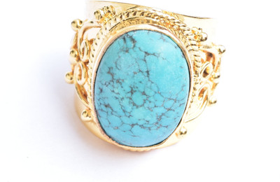 9% OFF on Masterpieces GDSC_1707 Brass Turquoise Ring