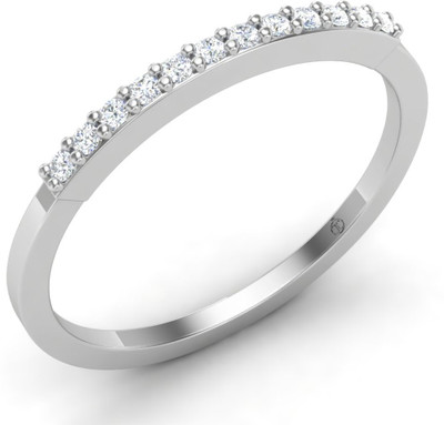 29% OFF on Theme Jewels Classic Band LR-0001, Certified Real & 14Kt Hallmarked White Gold Diamond 14K White Gold Plated 14 K Ring