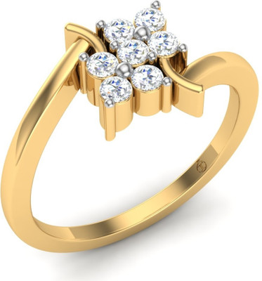 29% OFF on Theme Jewels Casual LR-0053, Certified Real Diamond & 14Kt Hallmarked Yellow Gold Diamond 14 K Ring