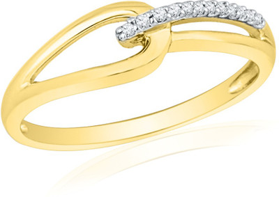 37% OFF on Jpearls Yellow Gold Diamond 18 K Ring